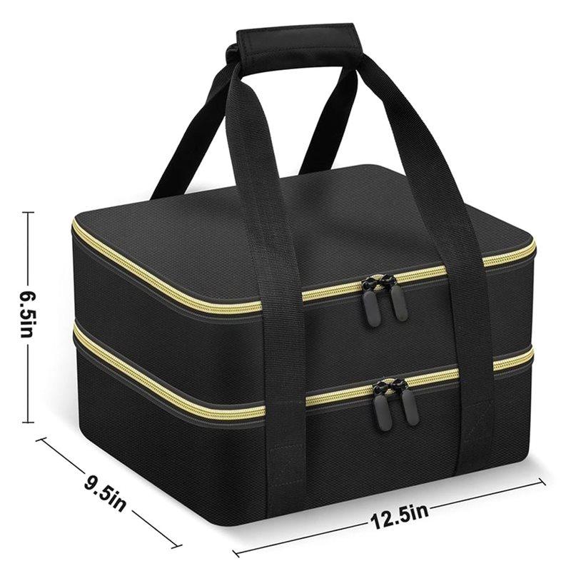 For Trading Cards 4000+ Storage Bag With Double-Layer Design Dividers For Taco Case Box