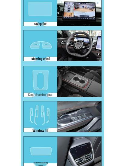 Mazda EZ6 Interior Protection: Rear AC Screen Guard & Navigation Tempered Glass