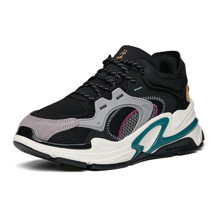 Anta Millennium 3.0 Mesh Low-Top Lifestyle Shoes Men Sneakers Black Gray Yellow 112148890-5