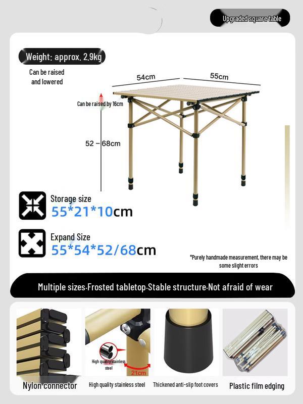 Portable Reinforced Aluminum Folding Outdoor Table