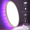 Led Ceiling Lamp Colorful Round Rgb Backlight Three-Color Dimmer Stepless Dimming New Ceiling Lamp