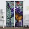 E-EvangelionS Curtains for Living Room Curtain for Room 2 Panel Shades Home Interior Curtains Partition Halloween Decoration