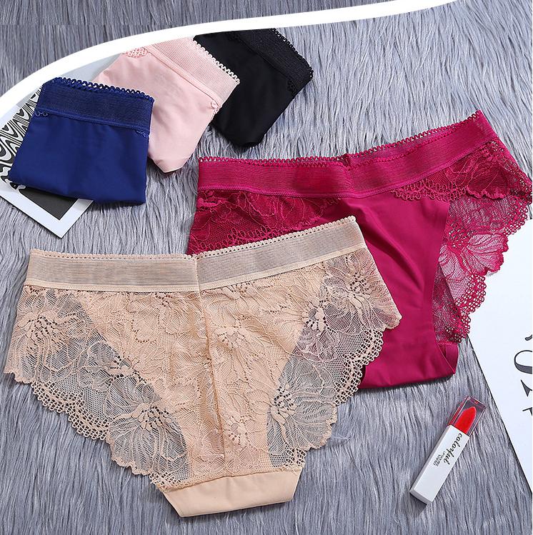Lace Panties High Waist Women Sexy Lace Underpants Female Briefs Underwear Breathable Underwear Perspective Underwear Ladies