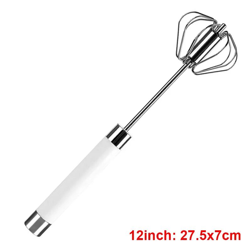 Stainless Steel Semi-Automatic Whisk Stirrer Mixing Mixer Egg Milk Beater Kitchen Baking Tool Egg Cream Blending Stirring Mixer