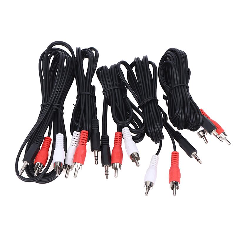 3.5Mm Jack To 2 Rca Stereo Audio Car Cable 3.5 Mm Male To 2Rca Male Coaxial Aux Cable Splitter For Tv Laptop Mp3 Speakers