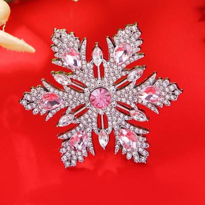 Snowflake Brooches Pins For Women Clothing Coat Accessries Gifts