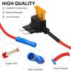 Cooclensportey 16 Pack 4 Types Fuse Tap, Upgraded 12V Car Add a Circuit Fuse Tap Kit - Standard Mini Micro2 and Low Profile Mini Fuses Taps, ATO