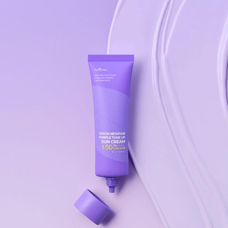 [1+1] Onion New Pair Purple Tone-Up Sunscreen 50ml (20ml Aqua Gel Cream + 2ml Gel Cream X 3 Free)
