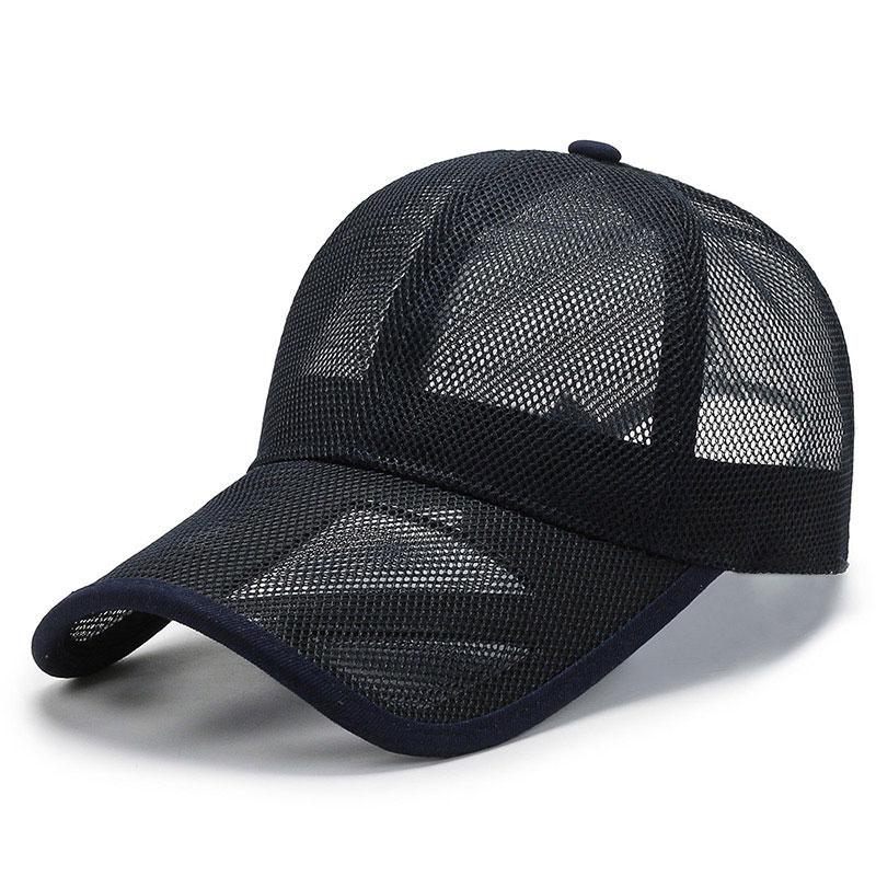 Summer Baseball Cap Mesh Travel Running Sun Hats Adjustable Breathable Outdoor Sports Quick Dry Hat for Men Wome