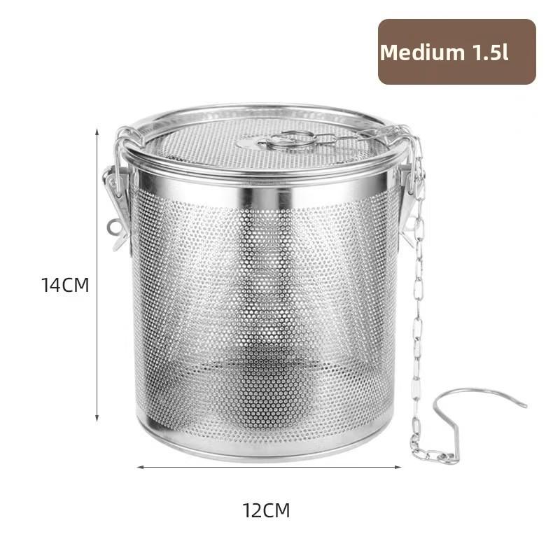 Stainless Steel Brine Cage Seasoning Fine Mesh Tea Strainer Brine Stew Supplies Filter Seasoning Bag Spice Box