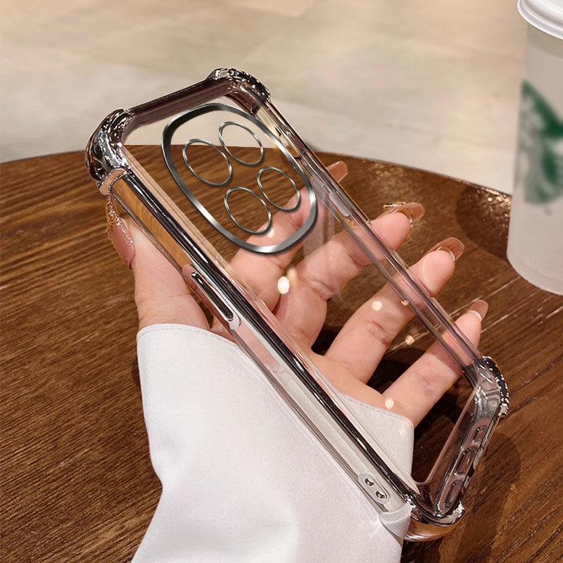 Clear Transparent Shockproof Plating Silicone Case For Xiaomi Redmi Note 15 Pro Plus 5G Soft Back Cover