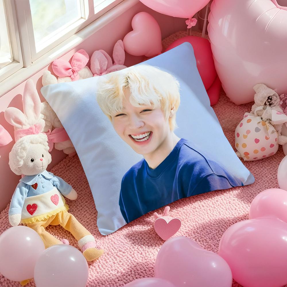 Kpop Park Ji-Hoon Cushion Cover Pattern Printed Pillowcase for Living Room Sofa Cushion Cover & Bedroom Decor