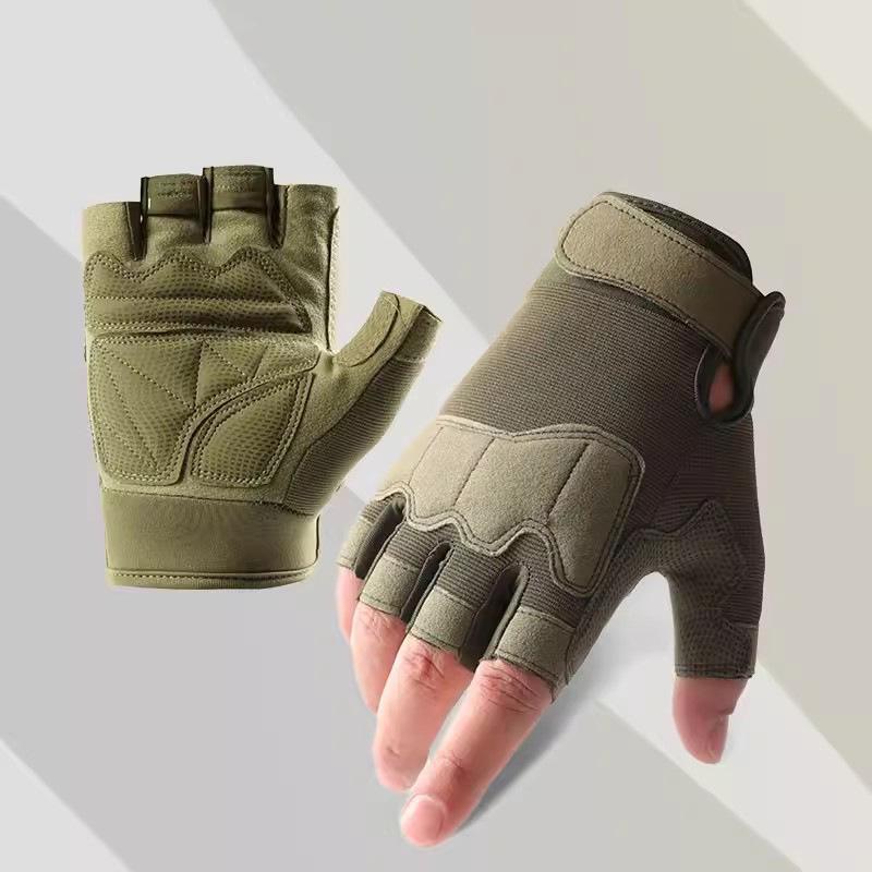 Men's Non-Slip Half-Finger Gloves - Durable for Spring/Summer Cycling, Mountaineering, Outdoor Sports, Training, and Fitness