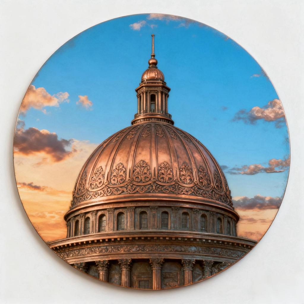 Retro Rund Väggdekoration i Järnkonst