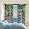 2 Pcs, Versatile Polyester Transparent Curtains for Home Decoration Climbing Ivy Vines_ Leaf for Use In Bedrooms and Living
