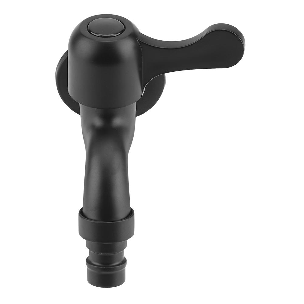 Washing Machine Tap 304 Stainless Steel Black Wall Mount Tap Garden Water Faucet for Bathroom Stainless Steel Faucet