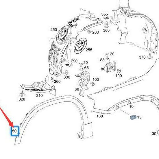 Mercedes-Benz GLB W247 Radlaufabdeckung - Modelle 2478850022/2478850122