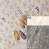 Golden Flower Stamping Retro Petal Metal Tender Leaves Branches Slash Leaves Ginkgo Plant 5D Nail Art Sticker Manicure Decal