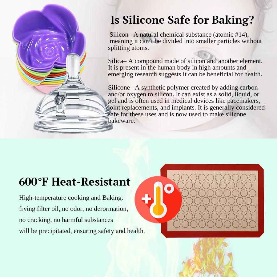 Silicone Baking Mat Pad Sheet Non-Stick Rolling Dough Mat Macaroon Tray Oven Baking For Cake Cookie Pastry Oven Baking Tools