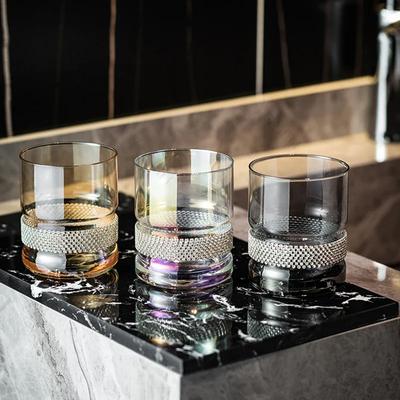Tazze per collutorio in vetro di lusso leggero Casa Bagno Tazza per collutorio per coppia Vetro da bagno di fascia alta Squisita tazza trasparente