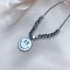 Women's S925 Sterling Silver Seashell Smiley Face Necklace - Trendy Winter Luxury, Simple & Versatile Clavicle Chain