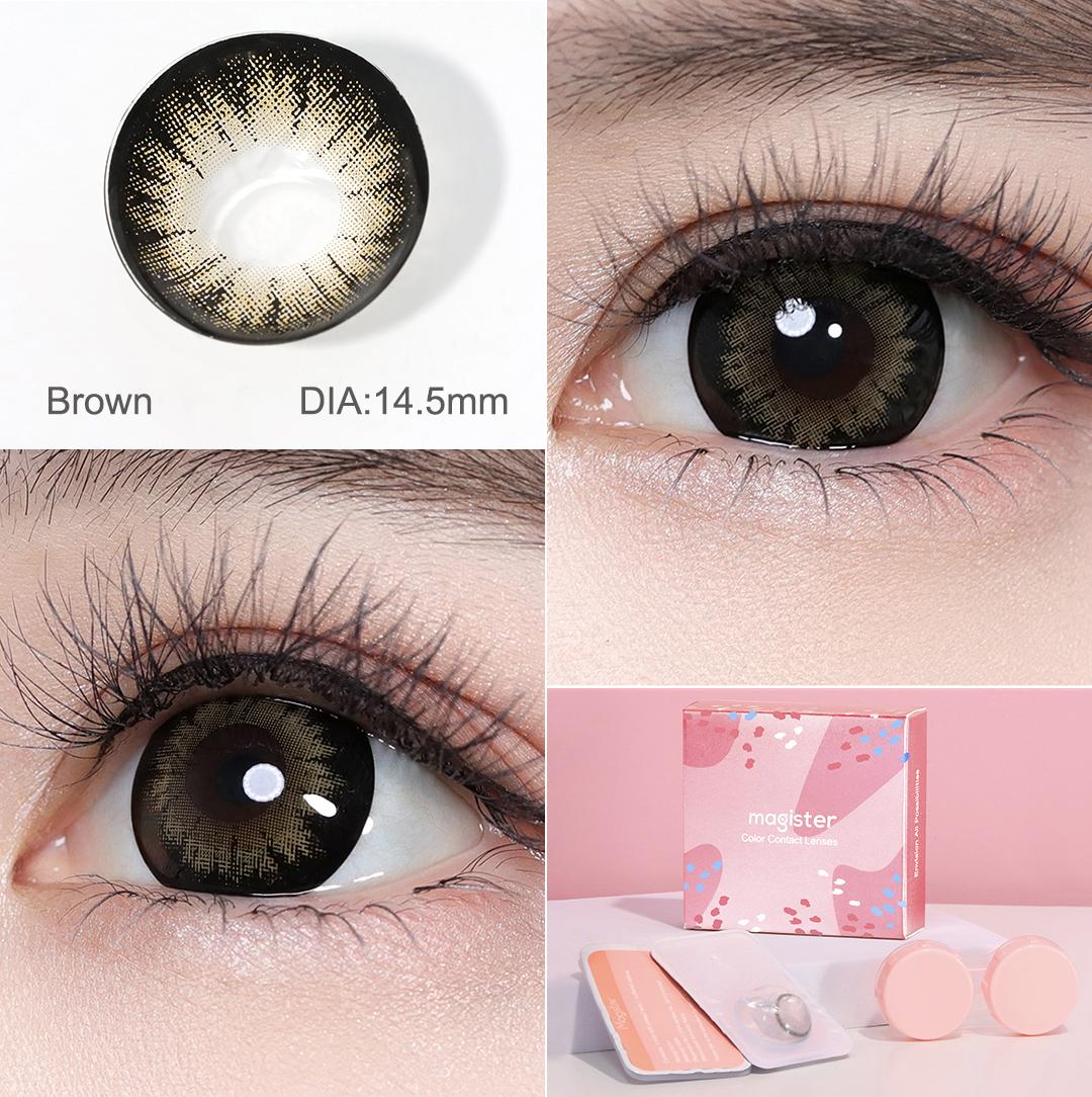 

0~-6.50 Цветные контактные линзы Magister 14.5 мм Коричневые контактные линзы Supersize Series big eyes Lens 14.5mm
