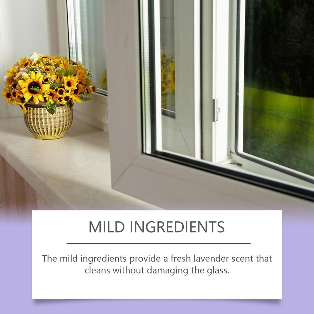 Lavender Scented Glass Cleaner,, Dirt, And Grease Stains; A Household Cleaning Agent For Glass Surfaces. 200ml
