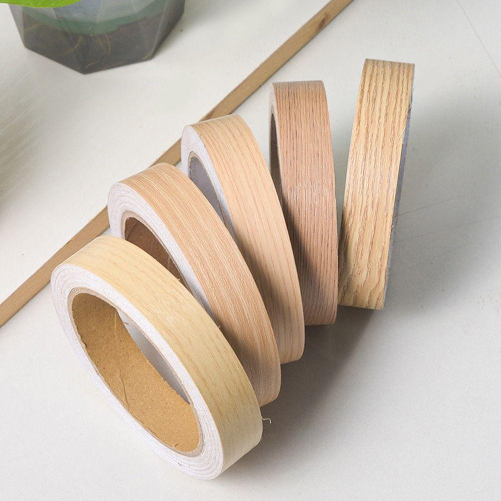 10m*1.8cm Ahşap Desenli Kenar Bantı PVC Kalınlaştırılmış Kenar Sızdırmazlık Şeritleri Kendinden Yapışkanlı Dekoratif Güzellik Dikişi