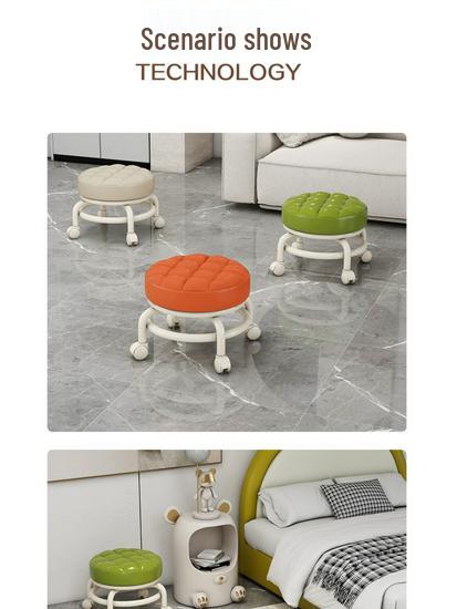 BOGO: Universal Wheel Small Stool - Mobile Seat with Casters for Kids and Home Use