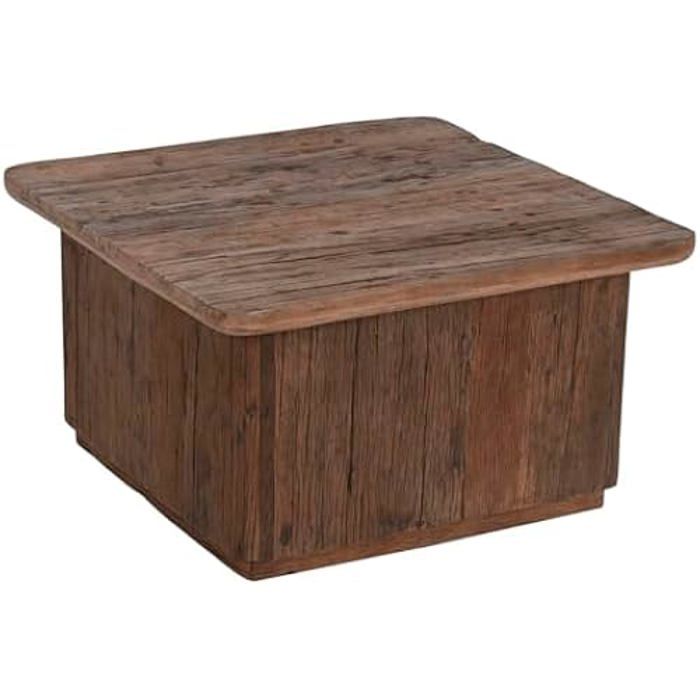 Coffee Table - HOME ESPRIT - Brown - 70 X 70 X 39 Cm - Easy Assembly - Contemporary Design