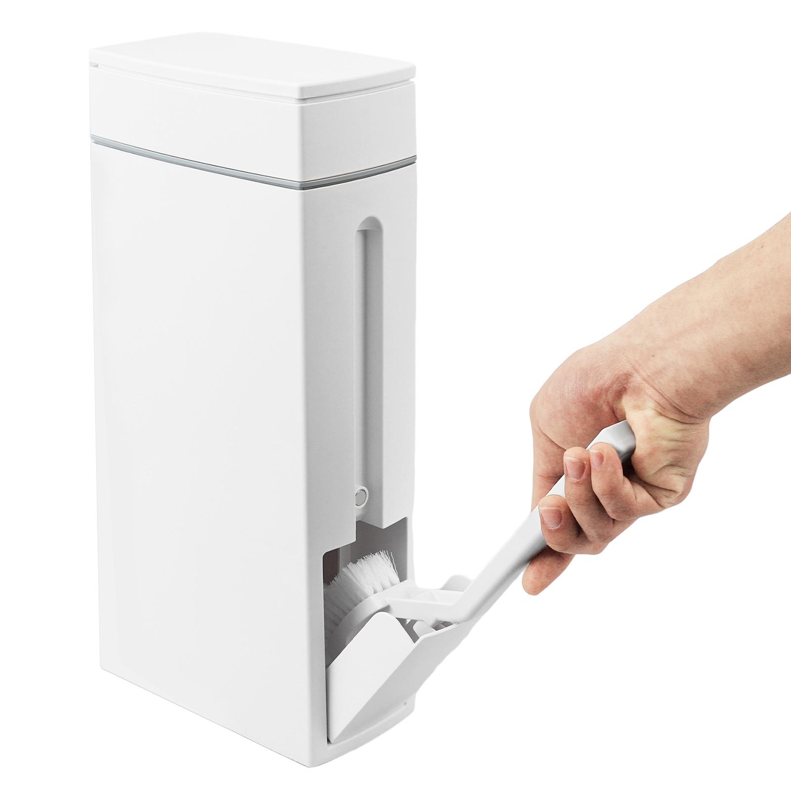 

Bathroom Trash Can with Brush Household Creative Gap Waste Bin Press Type Garbage Can for Toilet Bedroom Living Room