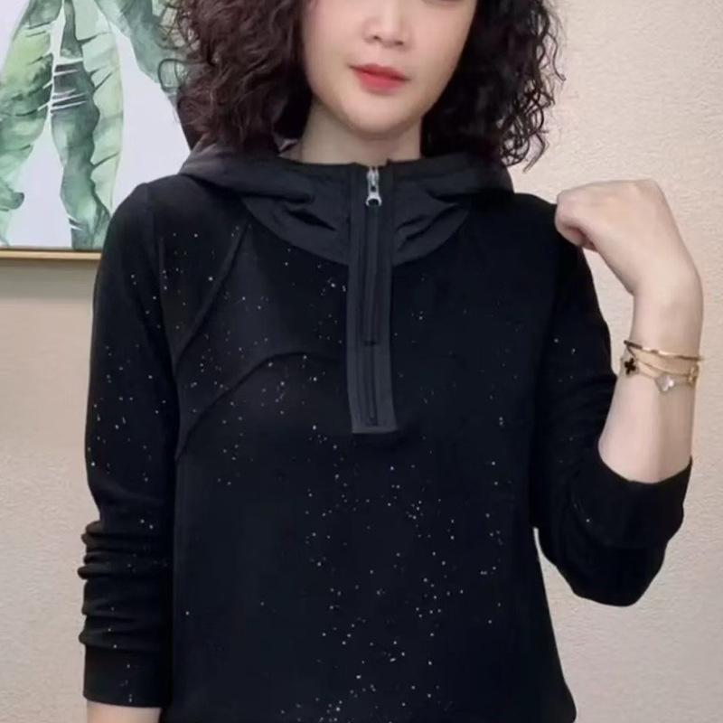 

Available: 2026 Spring Style Casual Sweatshirt - Stylish, Versatile Mother’s Inner Wear, Long-Sleeve T-Shirt. L чорний