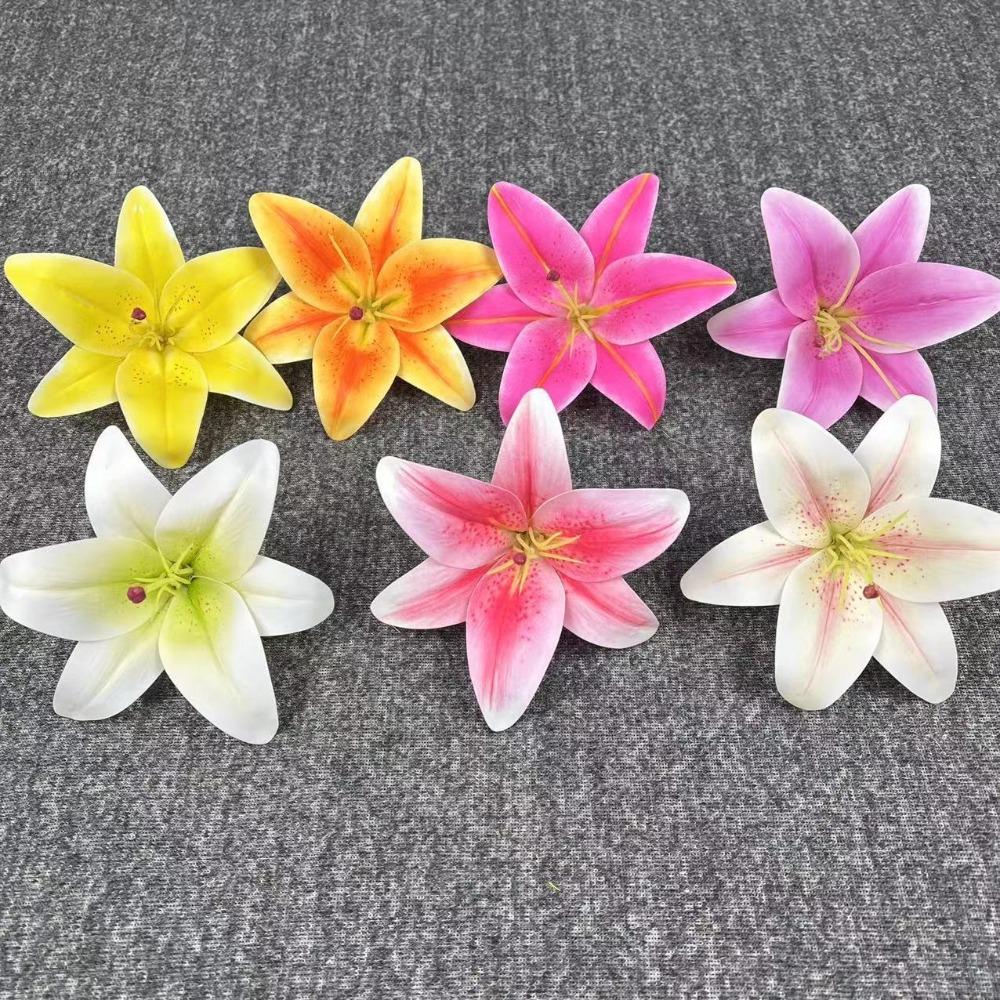 Silk Fake Lily Bouquet 65cm Wedding Bridal Bouquet Artificial Lily Flower  for Home Wedding Decor