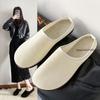 Mode Einfarbig Quadratische Zehenpartie Mesh Slipper Flache Damenschuhe Weiche Sohle Strick Ballerinas Schuhe Lässige Slipper Bootsschuhe