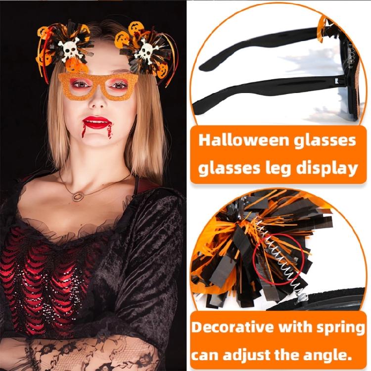 Festive Glasses Halloween Glittered Glasses Photo Props for Kids Teens Adult