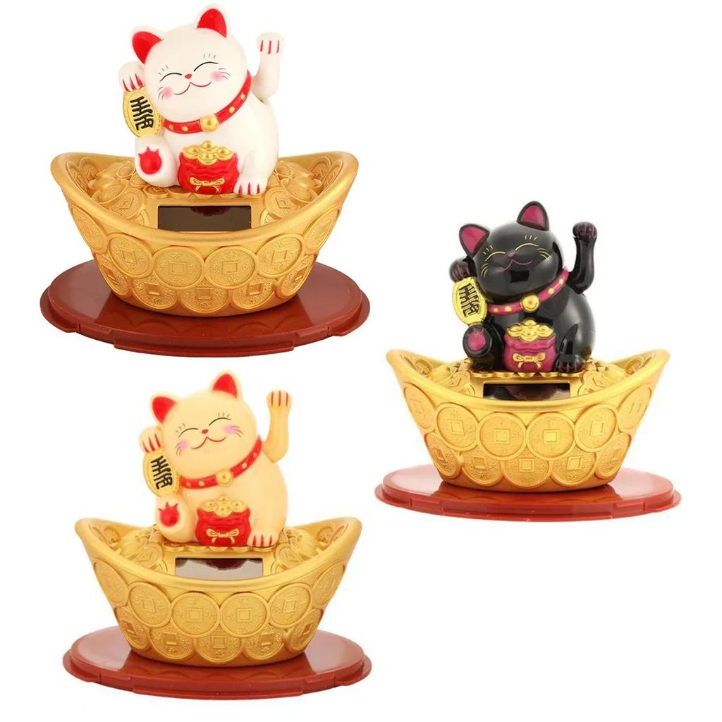 High Quality Duable.particular Brand New Lucky Cat Gold Ingot 11.5x7.5x12cm Beckoning Craft Waving Welcome Fortune
