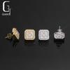 USA Local Stock Fashion Hip Hop Jewelry Screw Back VVS Iced Out Moissanite Diamond Moissanite Square Earrings Men