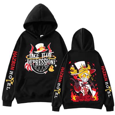 Hazbin Hotel Lucifer Grafikdesign Hoodie Mann Frau Harajuku Langarm Pullover Tops Sweatshirt Geschenk