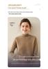 Women's Cashmere Half High-Neck Sweater - Autumn/Winter, Thickened, Solid Color, Loose Saddle Shoulder Knit.