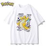 Pokémon  Anime Dragonite Creative Short Sleeved T-shirt for Men and Women Summer New Harajuku Loose Casual Versatile Top