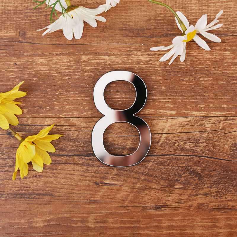 Home Decoration Acrylic Cross-Border Hot Wall Stickers Letters Creative Arabic Numerals Decorative Mirror Word Eva