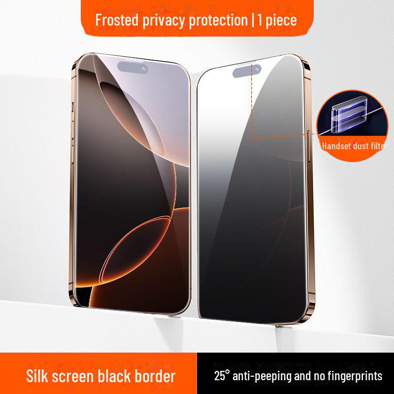 

Матовая закаленная защитная пленка для экрана iPhone 13/14/15/16 Pro с защитой от отпечатков пальцев, в комплект входит Privacy Shield iPhone 16 Pro