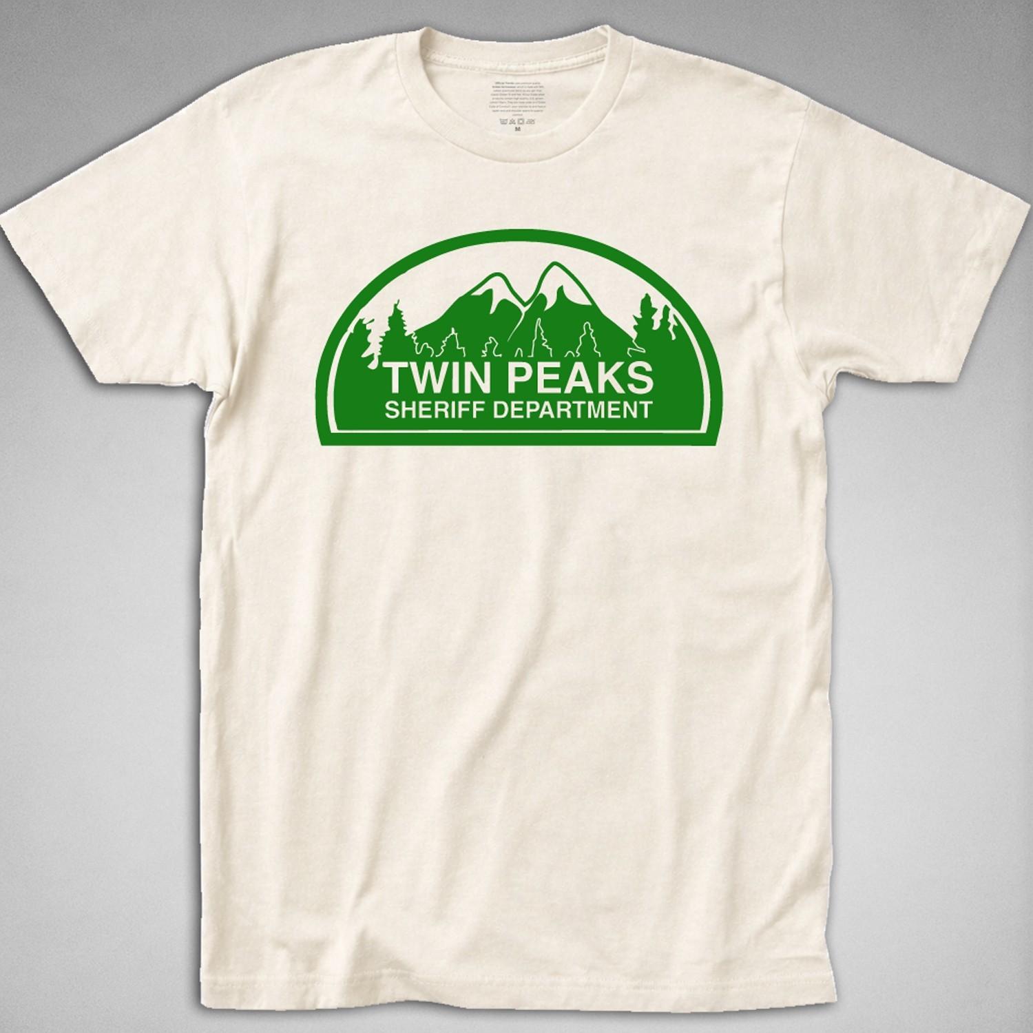 Twin Peaks Sheriff Department T Shirt, david lynch, tv police, fire walk with me S