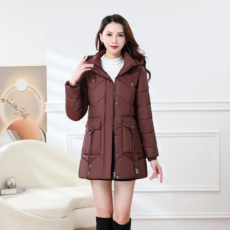 2025 Winter Down Cotton Jacket Fashion Hooded Warm Padded Jacket Plus Size Cotton Jacket