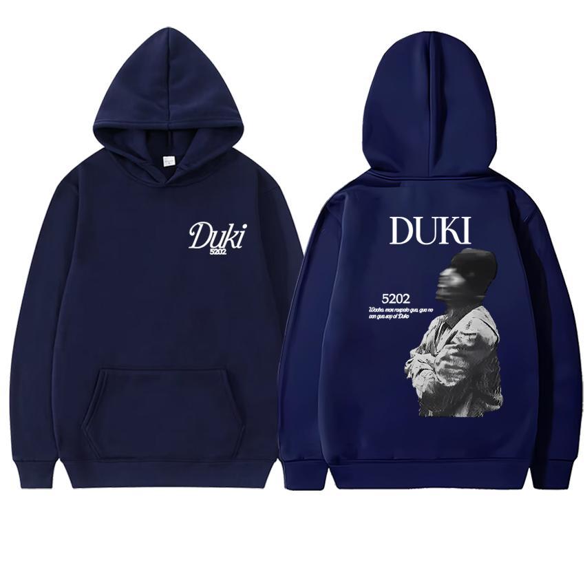 

Hot Rapper Duki 5202 album Double Sided print streetwear Autumn Winter Men women vintage hip hop Hoodie Unisex Fleece pullovers 3XL