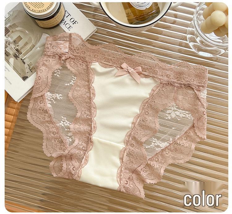 2025 Hüfttiefer French-Lace-Mesh-Slip für Damen - Sexy, Atmungsaktiv, Schritt aus reiner Baumwolle