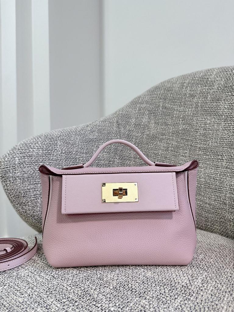 Togo cowhide 2424 bag lychee pattern shoulder bag hand bag high-end dumpling bag portable messenger bag female
