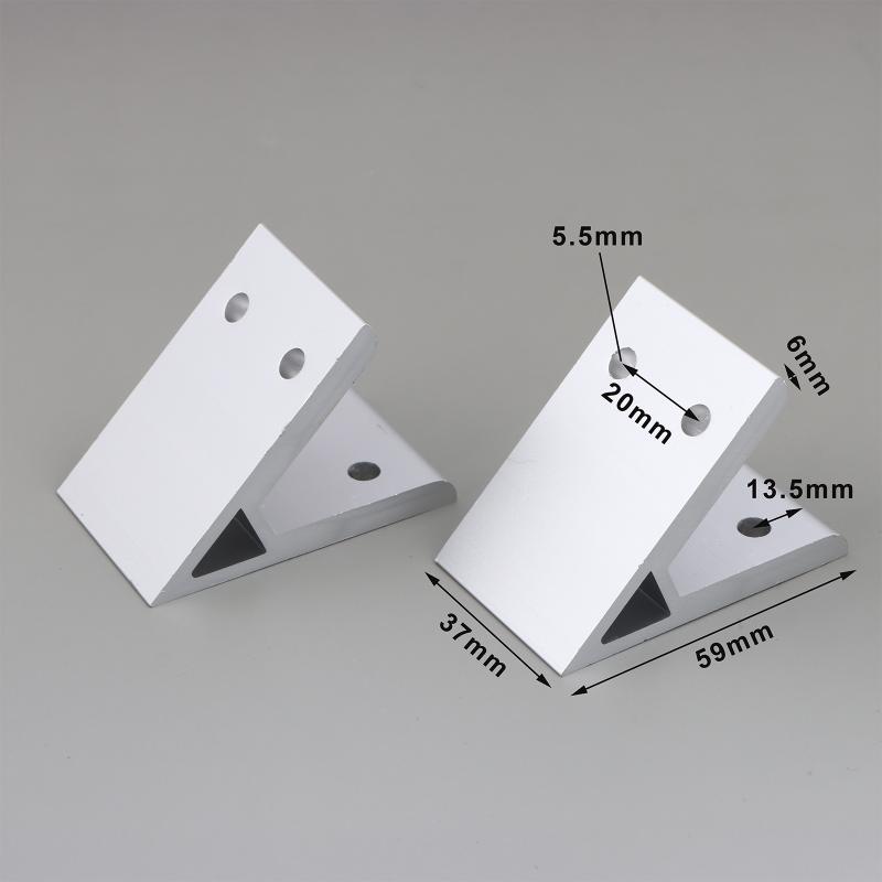 2020 3030 4040 4545 5050 6060 Winkelverbinder-Set 2 Stück 45 Grad Aluminium-Winkelverbinder für Möbelbau