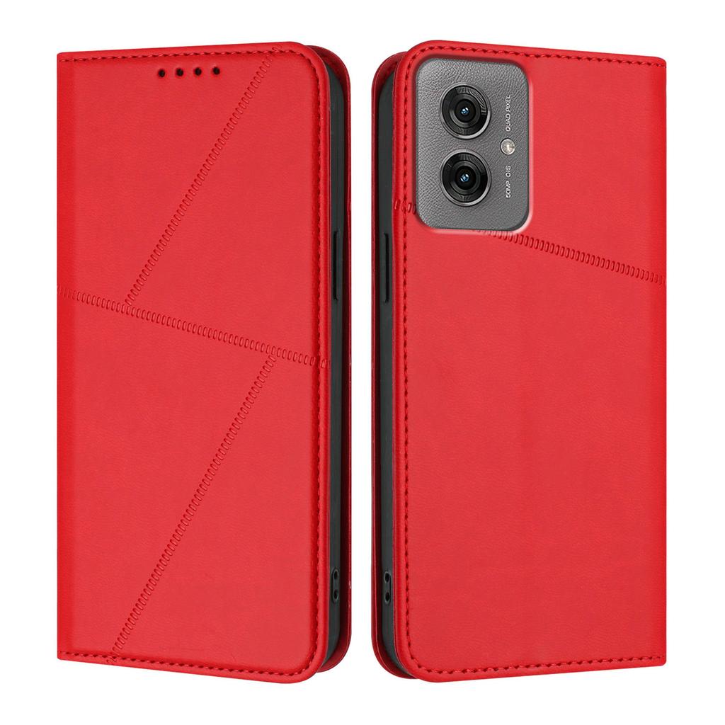 For Motorola Moto G55 5G Wallet Case Magnetic Closure Leather Flip Phone Cover with Stand