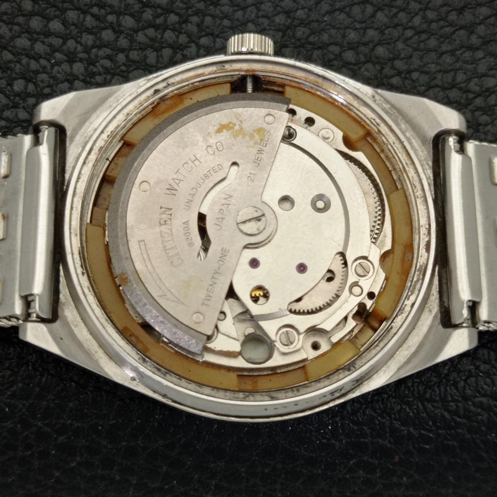 Citizen AUTOMATIC VINTAGE 8200 JAPAN MENS BROWN COLOR DIAL WATCH A702135-5 R208-a702135